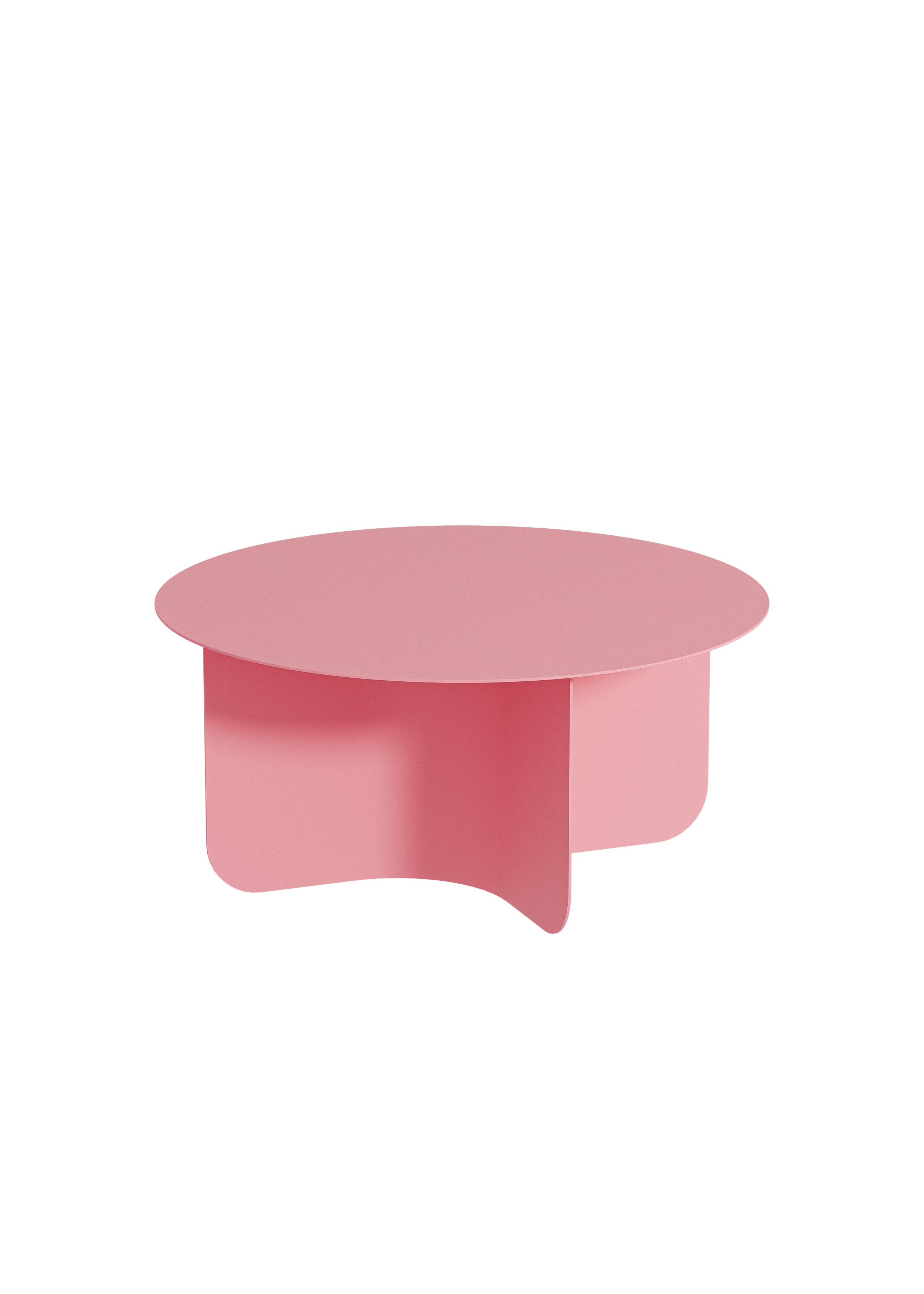 Table basse ronde en acier rose 65x30cm Miro - Metallbude