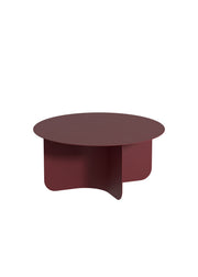 Table basse ronde en acier bordeaux 65x30cm Miro - Metallbude