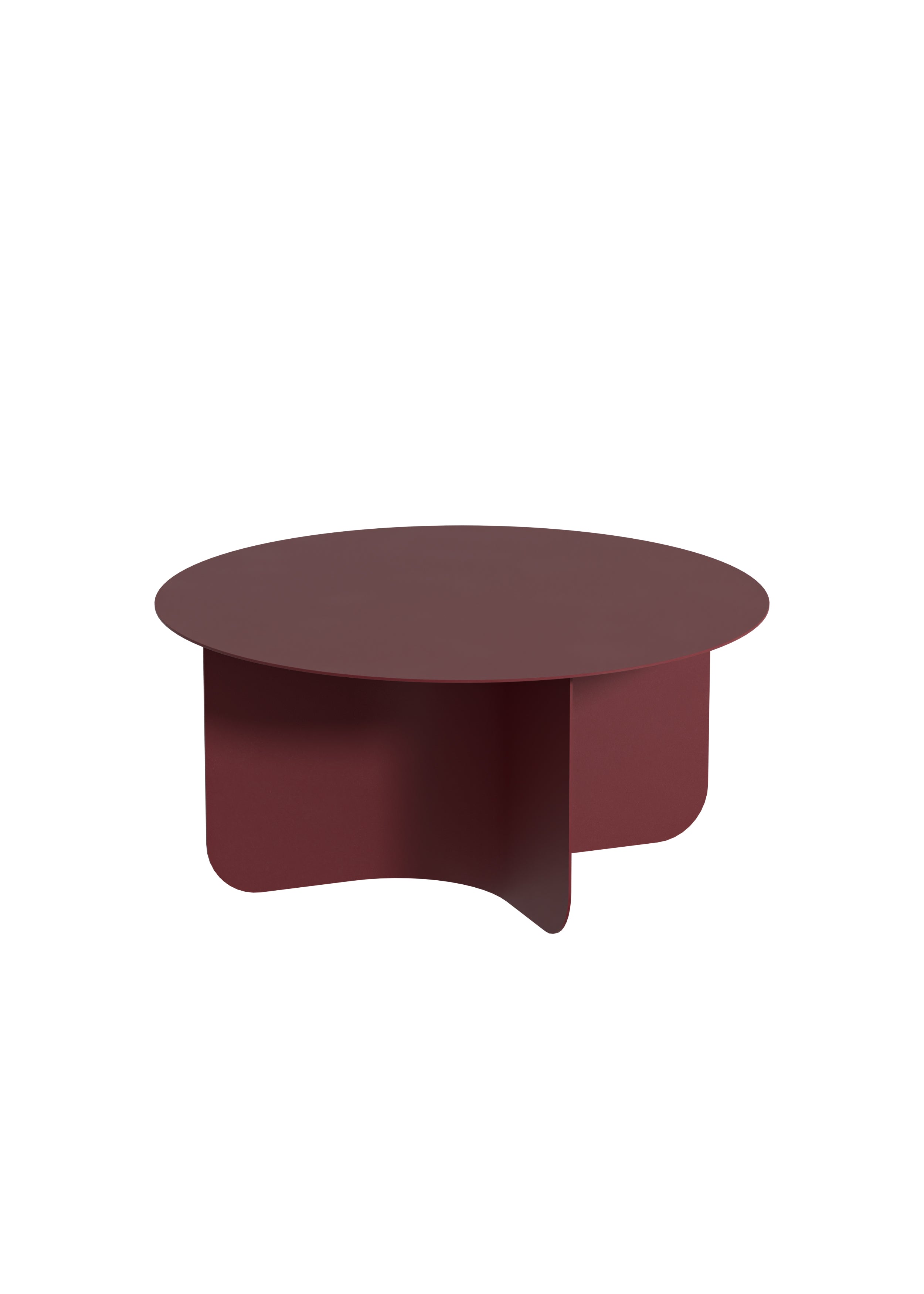 Table basse ronde en acier bordeaux 65x30cm Miro - Metallbude