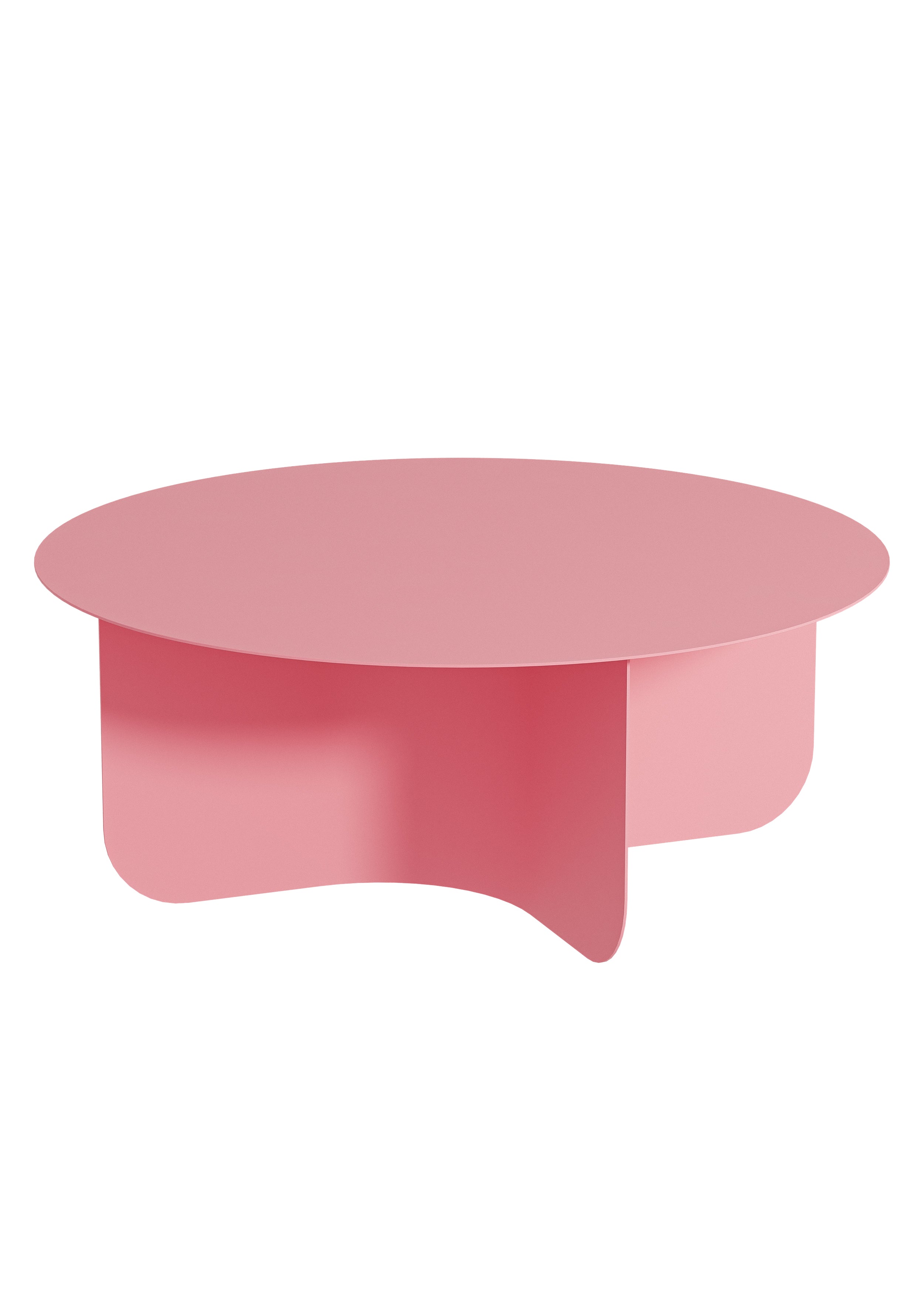 Table basse ronde en acier rose 90x35cm Miro - Metallbude