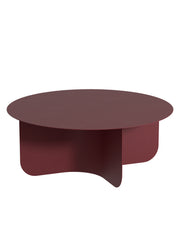 Table basse ronde en acier bordeaux 90x35cm Miro - Metallbude