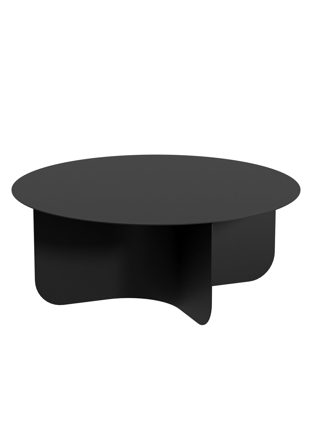 Table basse ronde en acier noir 90x35cm Miro - Metallbude