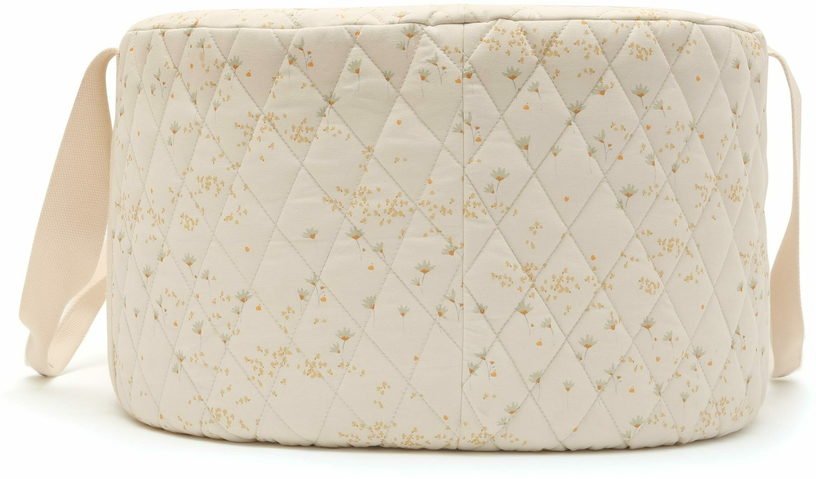 Couffin bébé en coton à motifs fleuris pia matelassé 73 x 43 cm Kuko - Charlie Crane - The Cool Republic