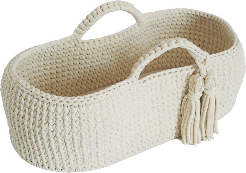 Couffin en crochet beige et matelas Moses - Happy Moses - The Cool Republic