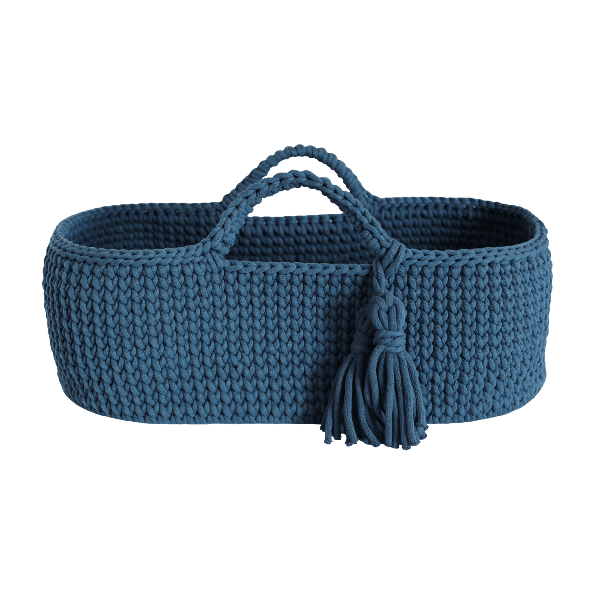Couffin en crochet pétrole et matelas Moses - Happy Moses - The Cool Republic