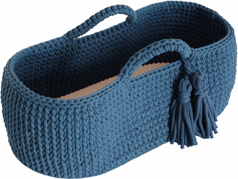 Couffin en crochet pétrole et matelas Moses - Happy Moses - The Cool Republic