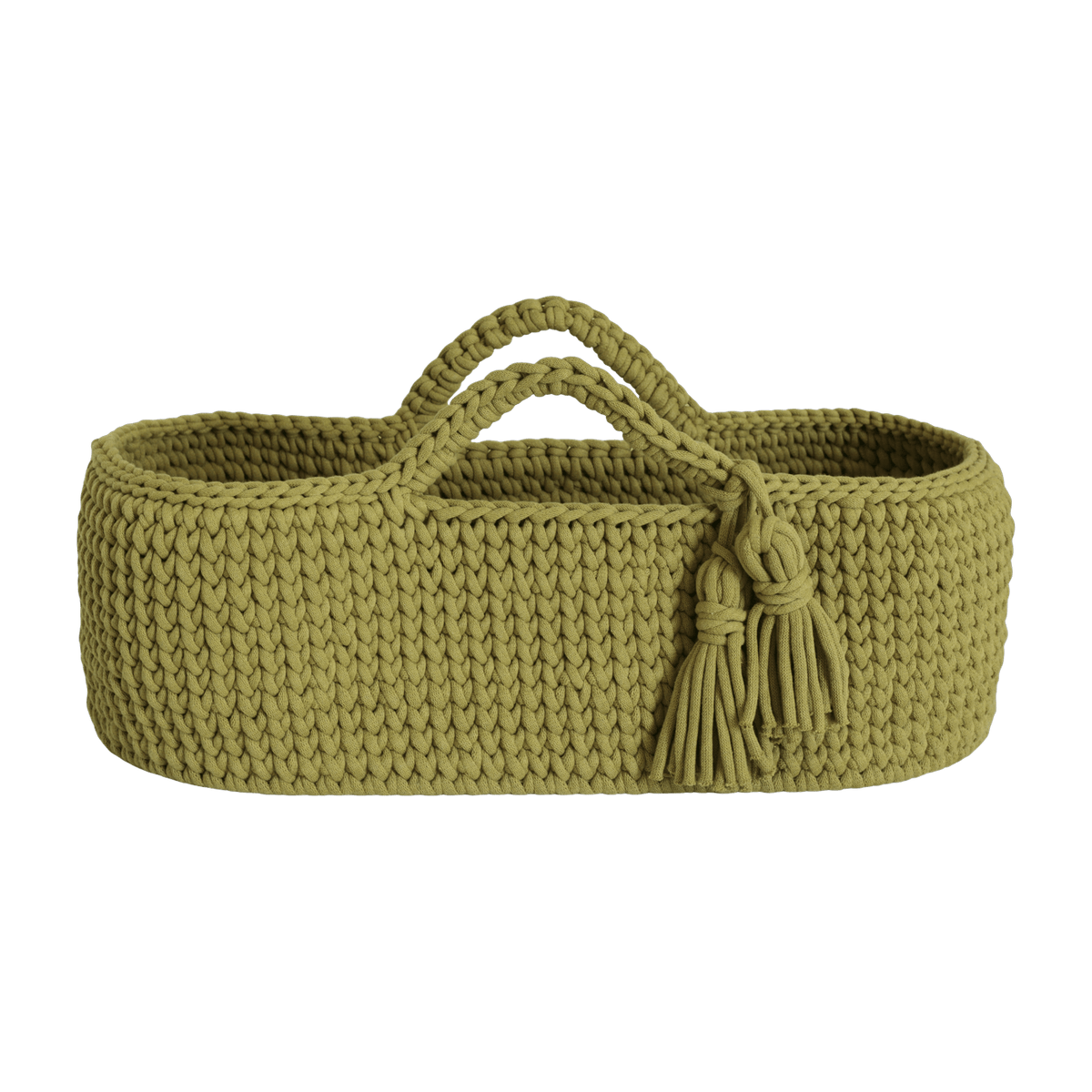 Couffin en crochet vert et matelas Moses - Happy Moses - The Cool Republic