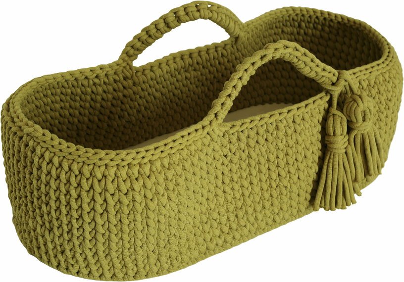 Couffin en crochet vert et matelas Moses - Happy Moses - The Cool Republic
