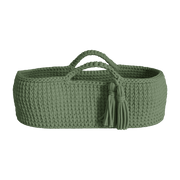 Couffin en crochet vert sauge et matelas Moses - Happy Moses - The Cool Republic