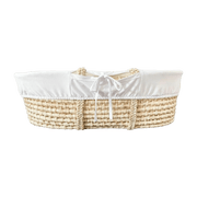 Couffin en fibres naturelles et revêtement blanc Moses - Happy Moses - The Cool Republic