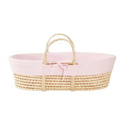 Moses natural fiber and pink lining bassinet - Happy Moses - The Cool Republic