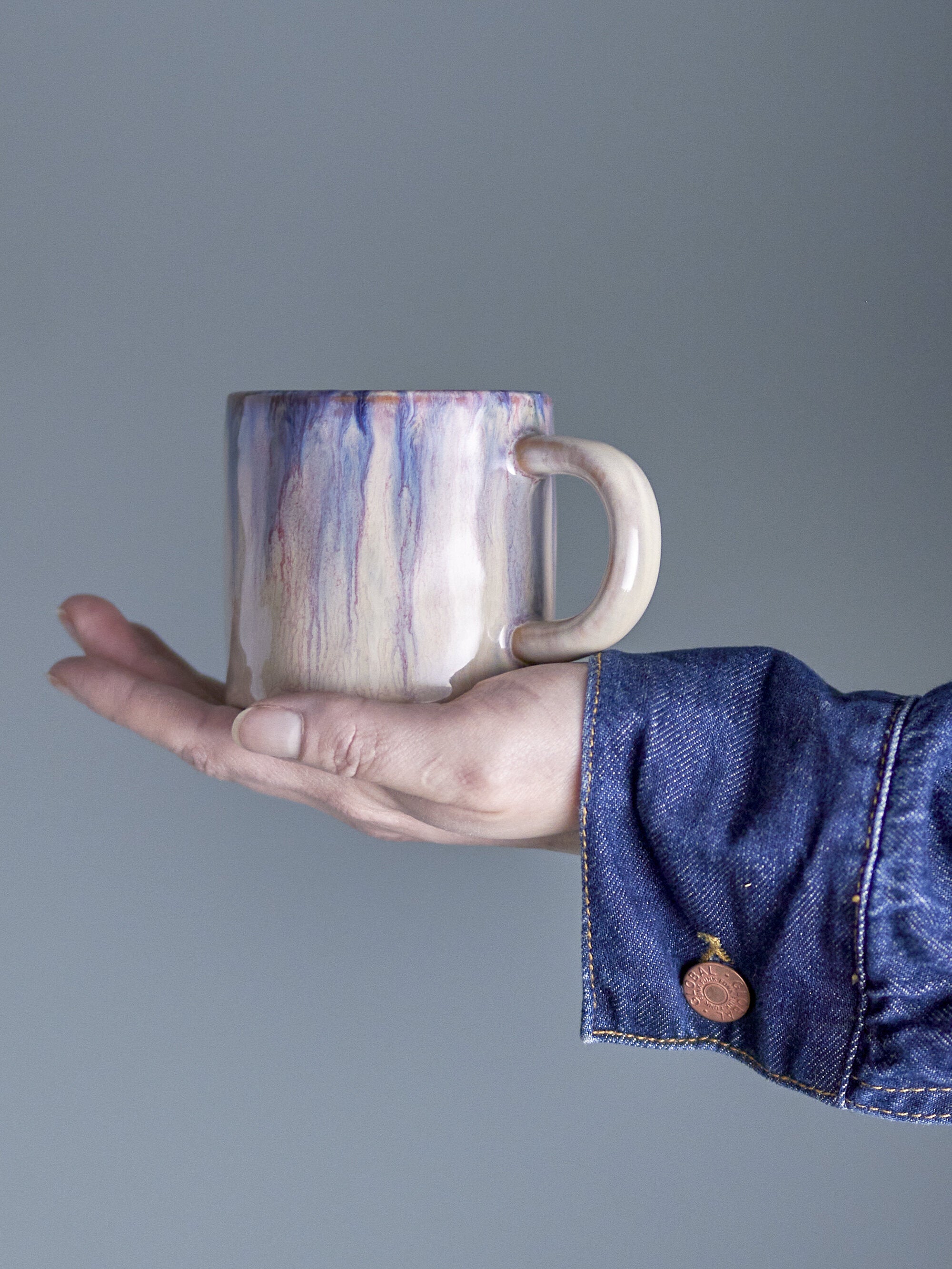 Coupe Amalia Grès bleu - Bloomingville