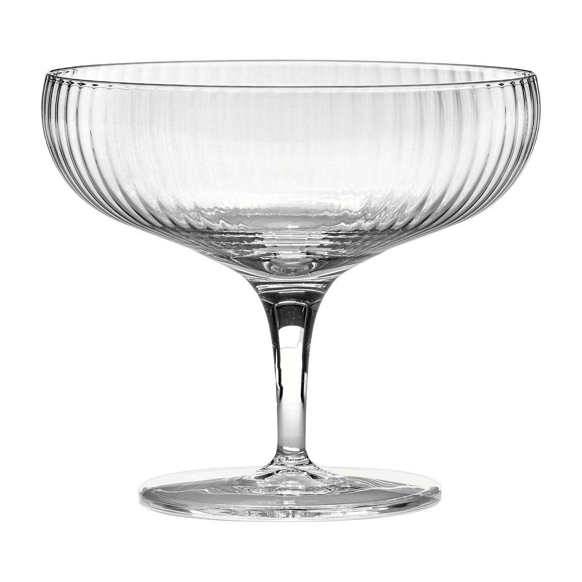 Cup of champagne in transparent ribbed glass 15 cl Inku - Serax - The Cool Republic