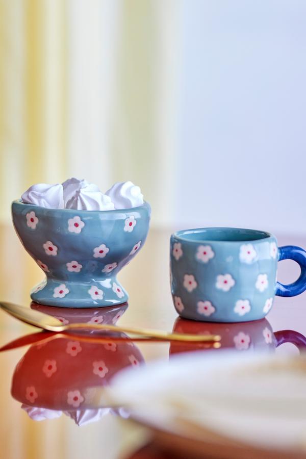 Coupe en grès bleu-vert 9x6,5cm Nini - Bloomingville - The Cool Republic