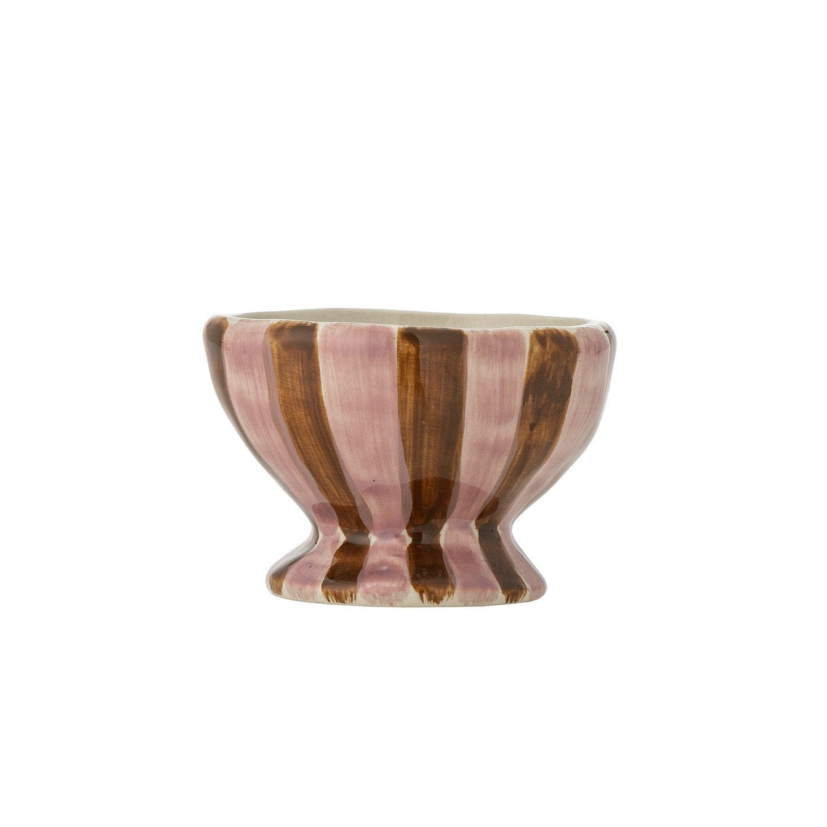 Coupe en grès rose-rayé 9x6,5cm Nini - Bloomingville - The Cool Republic