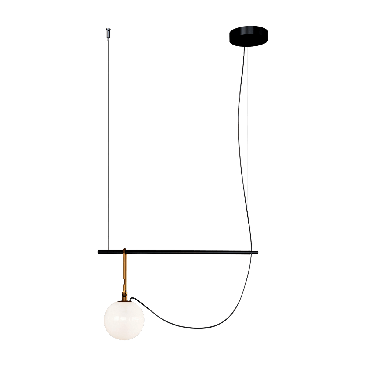 Courte suspension 14 cm noire Neri&Hu - Artemide - The Cool Republic