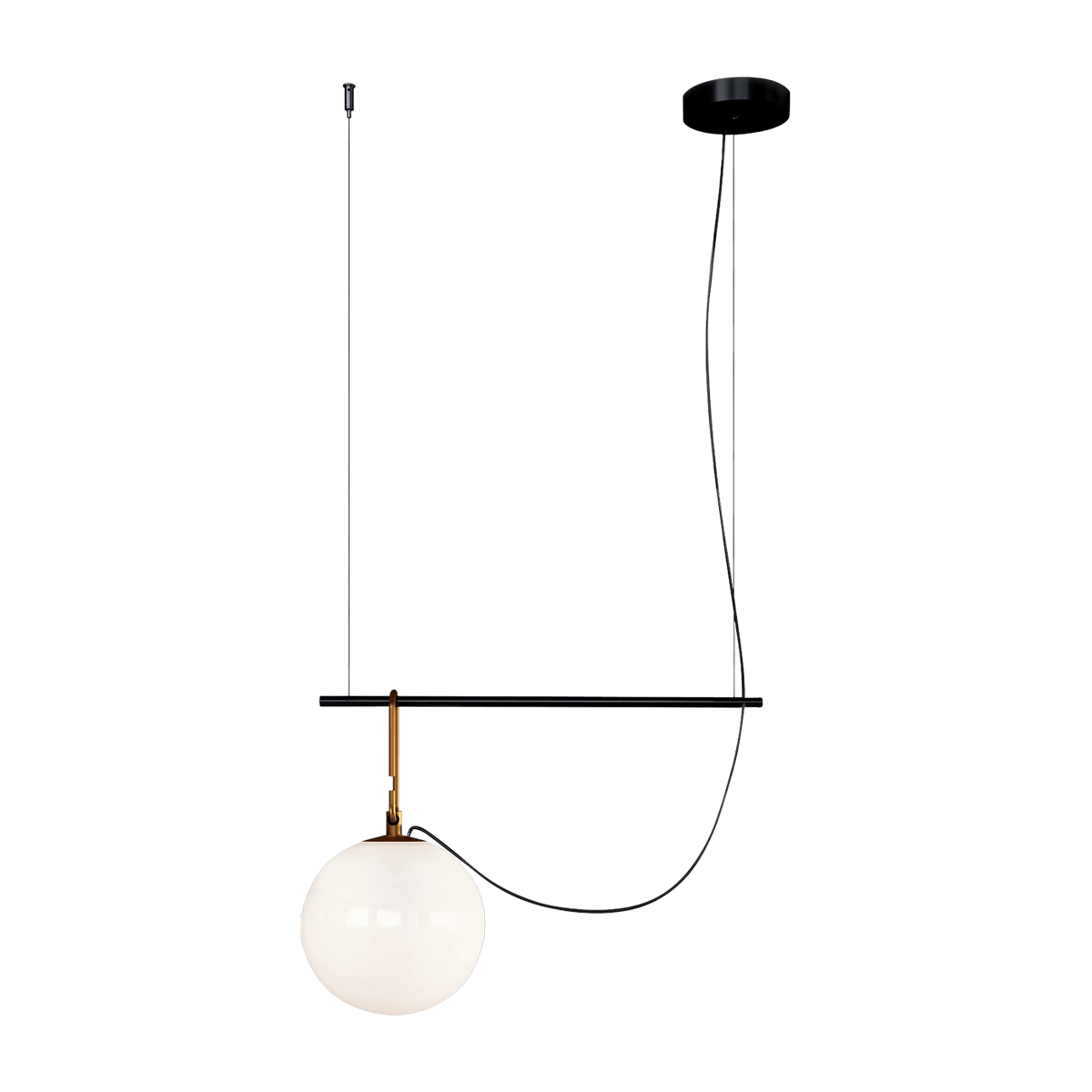 Courte suspension 22 cm noire Neri&Hu - Artemide - The Cool Republic