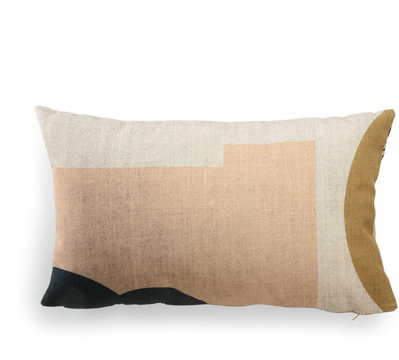 Coussin à imprimés fleuris beiges 35 x 60 cm Kyoto - HKliving - The Cool Republic