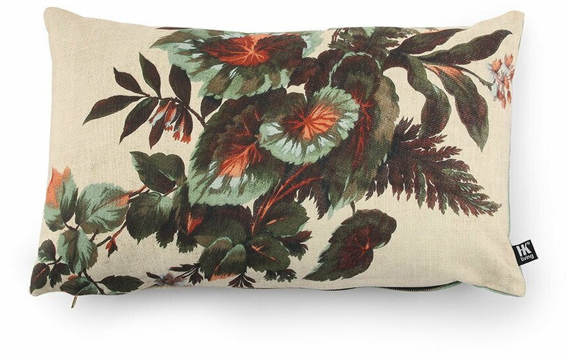 Coussin à imprimés fleuris verts 35 x 60 cm Kyoto - HKliving - The Cool Republic