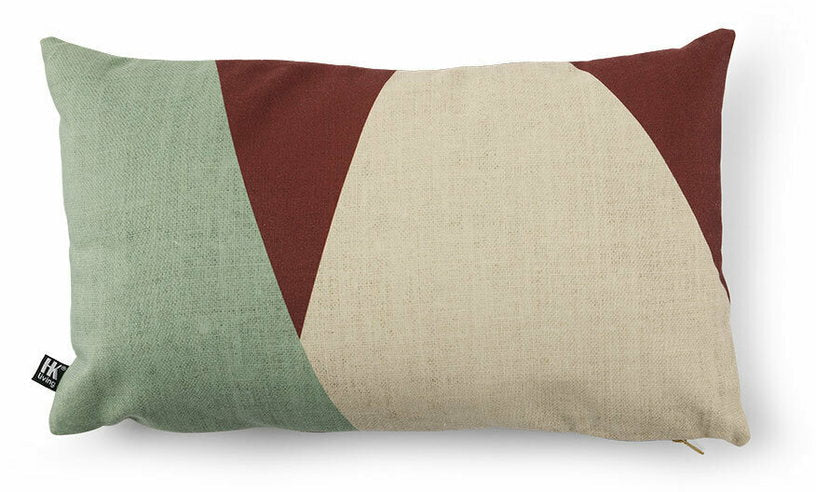 Coussin à imprimés fleuris verts 35 x 60 cm Kyoto - HKliving - The Cool Republic