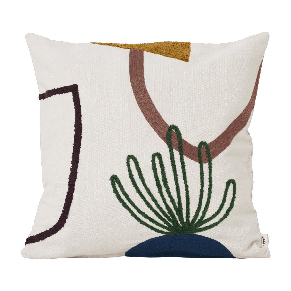 Coussin carré en coton blanc island Mirage - Ferm Living - The Cool Republic