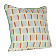 Coussin carré en coton gris et sable 50 cm - Hübsch - The Cool Republic