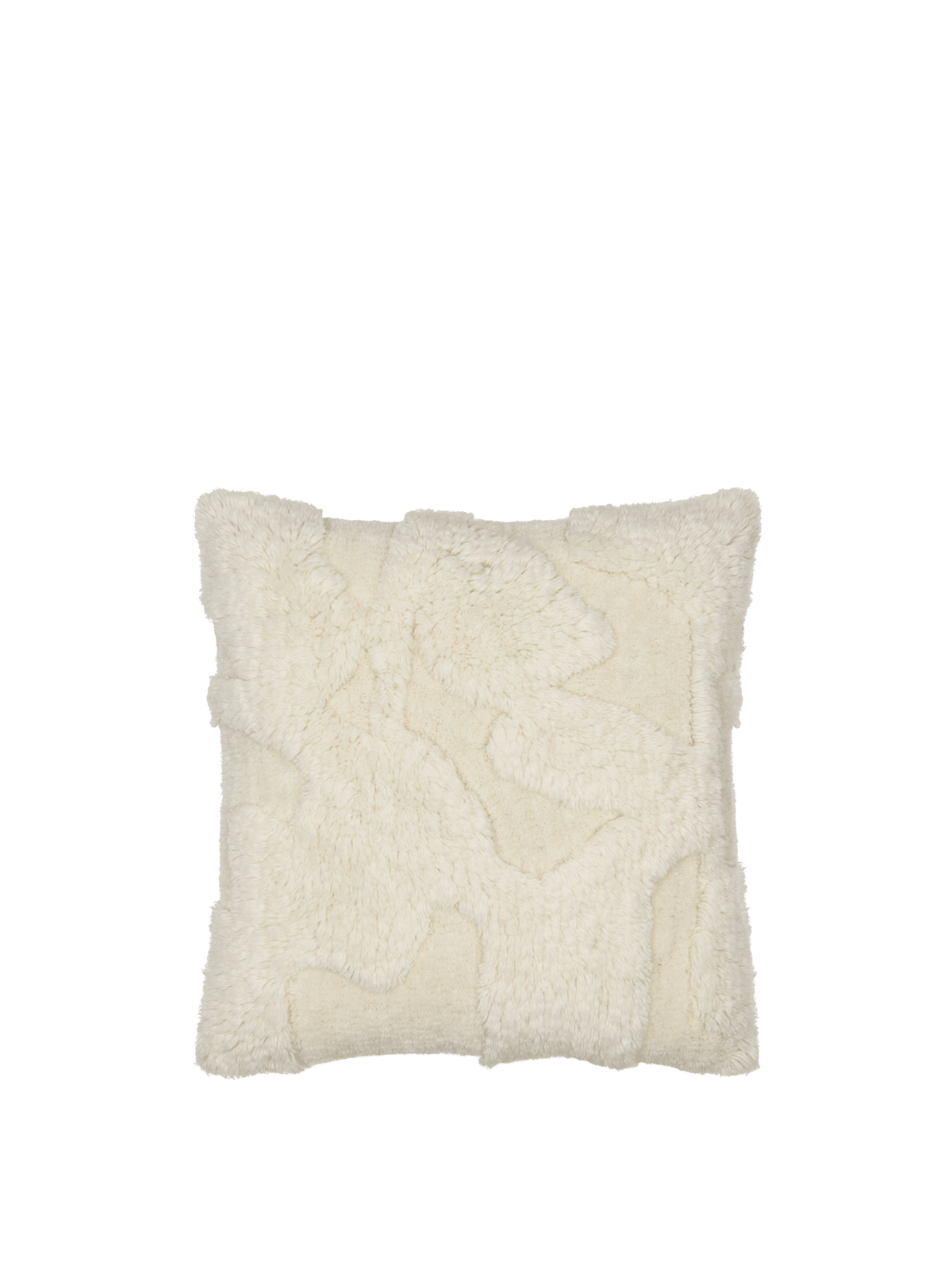 Coussin carré en laine tufté blanc 50 x 50 cm Rime - Ferm Living - The Cool Republic