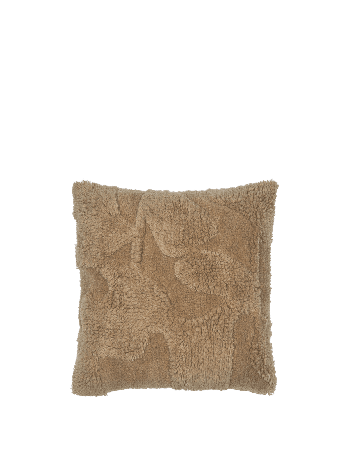 Coussin carré en laine tufté marron 50 x 50 cm Rime - Ferm Living - The Cool Republic