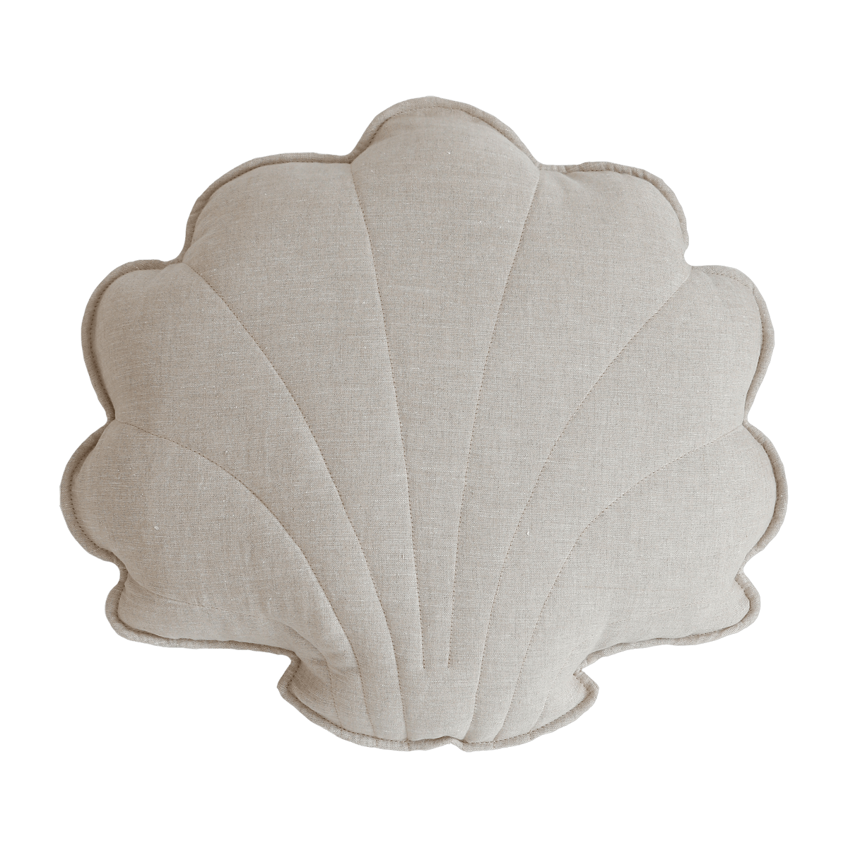 Coussin coquillage en lin beige Shells - Moi Mili - The Cool Republic