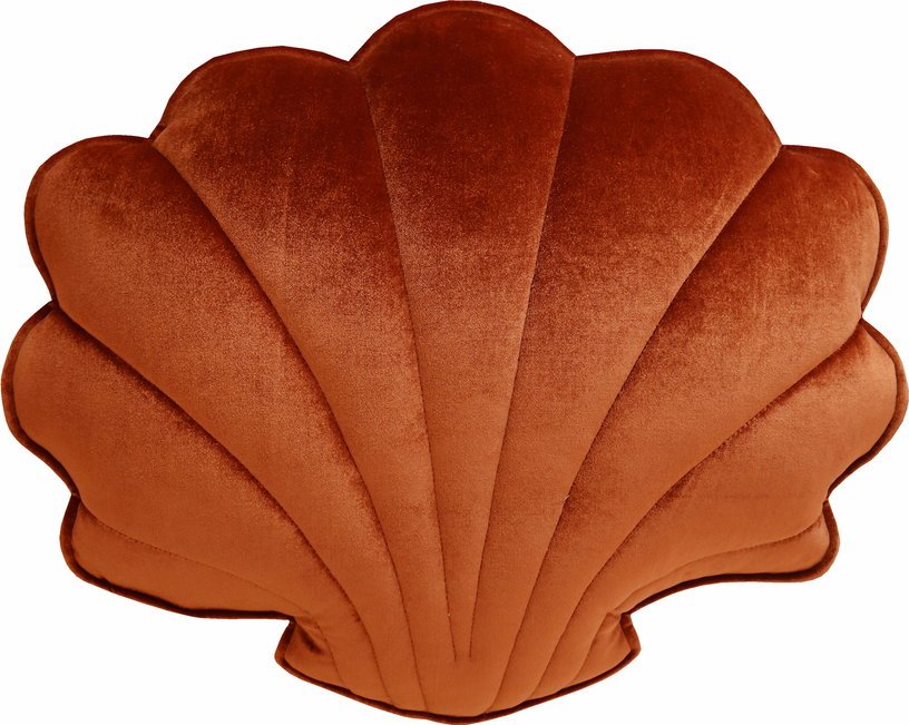 Coussin coquillage en velours perle cuivré Shells - Moi Mili - The Cool Republic