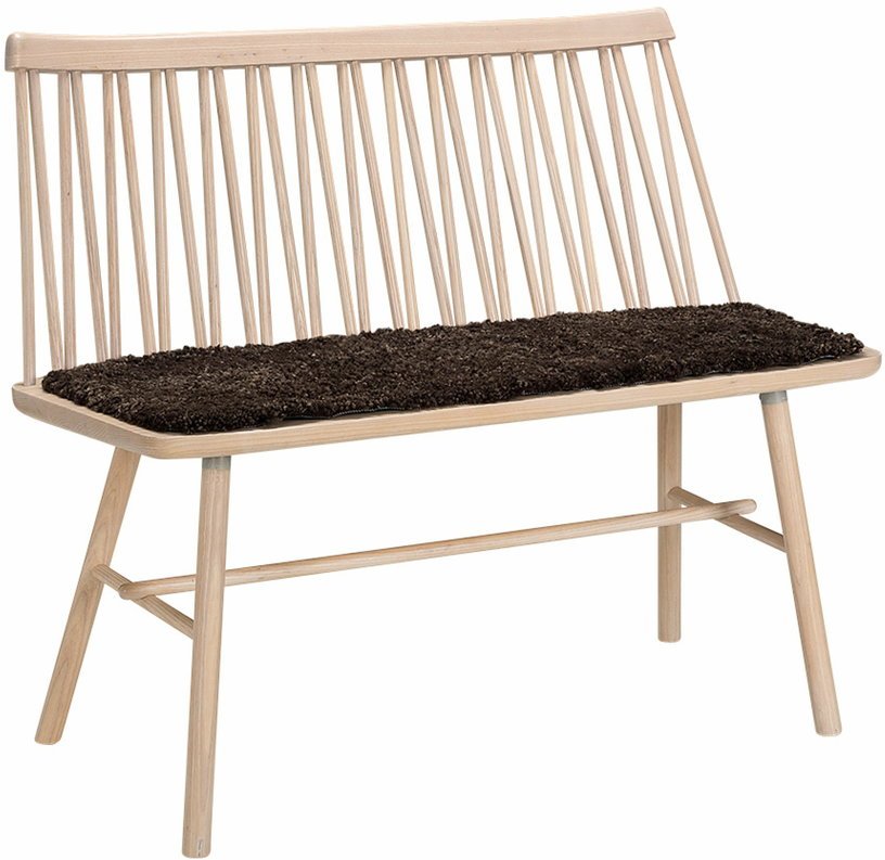 Coussin d'assise pour banc en peau de mouton graphite ZigZag - Hans K - The Cool Republic