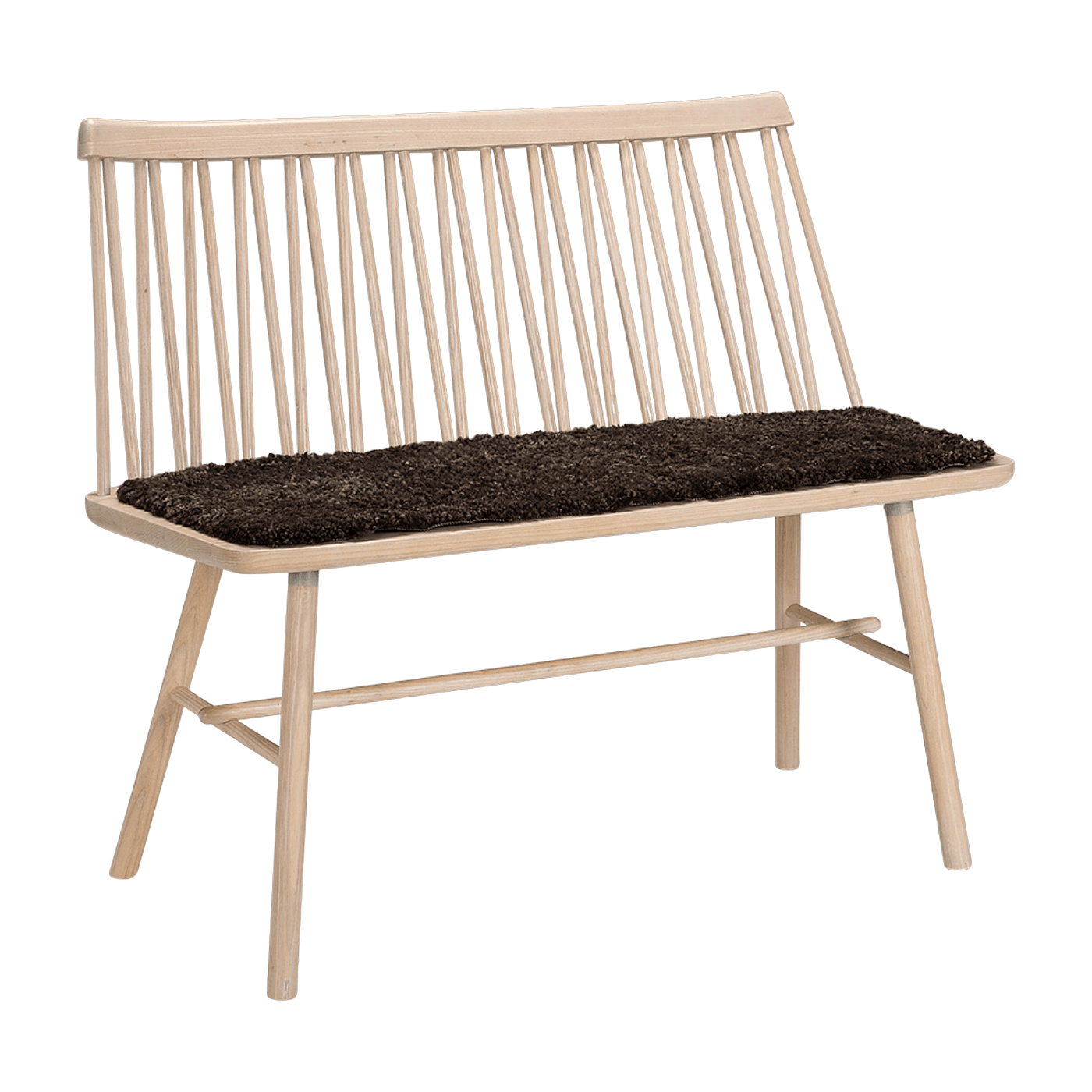 Coussin d'assise pour banc en peau de mouton graphite ZigZag - Hans K - The Cool Republic