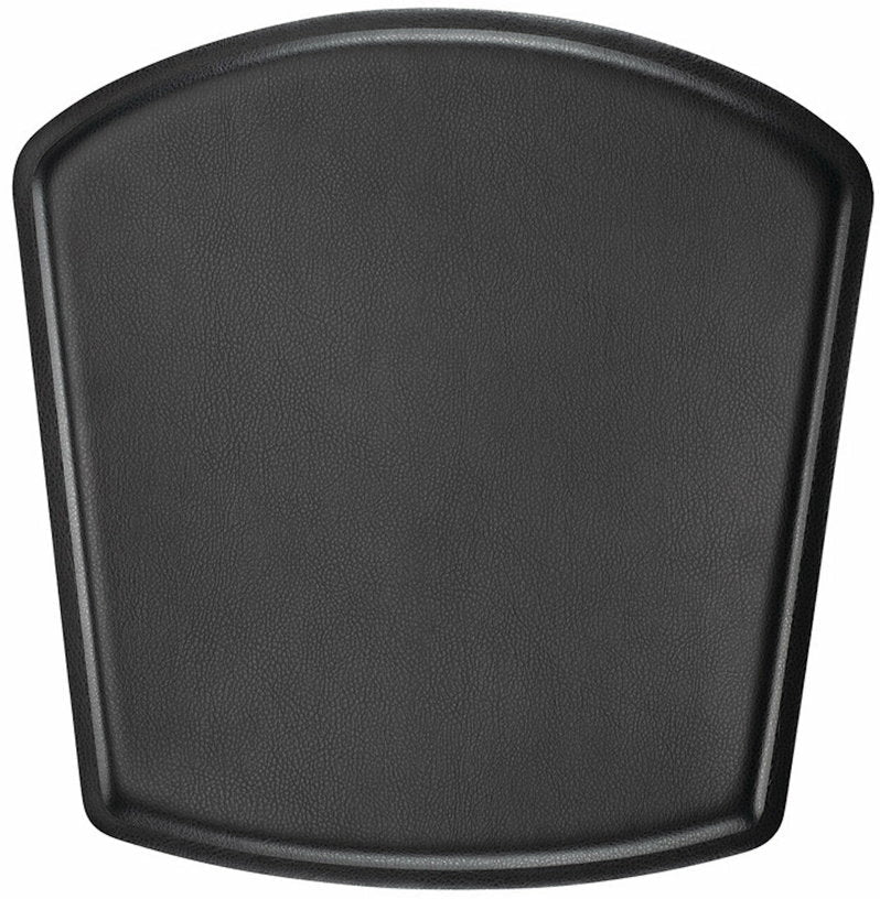 Coussin d'assise pour chaise de bar en cuir reconstitué noir ZigZag - Hans K - The Cool Republic