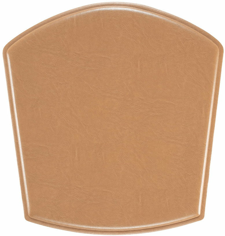 Coussin d'assise pour chaise en cuir reconstitué camel ZigZag - Hans K - The Cool Republic