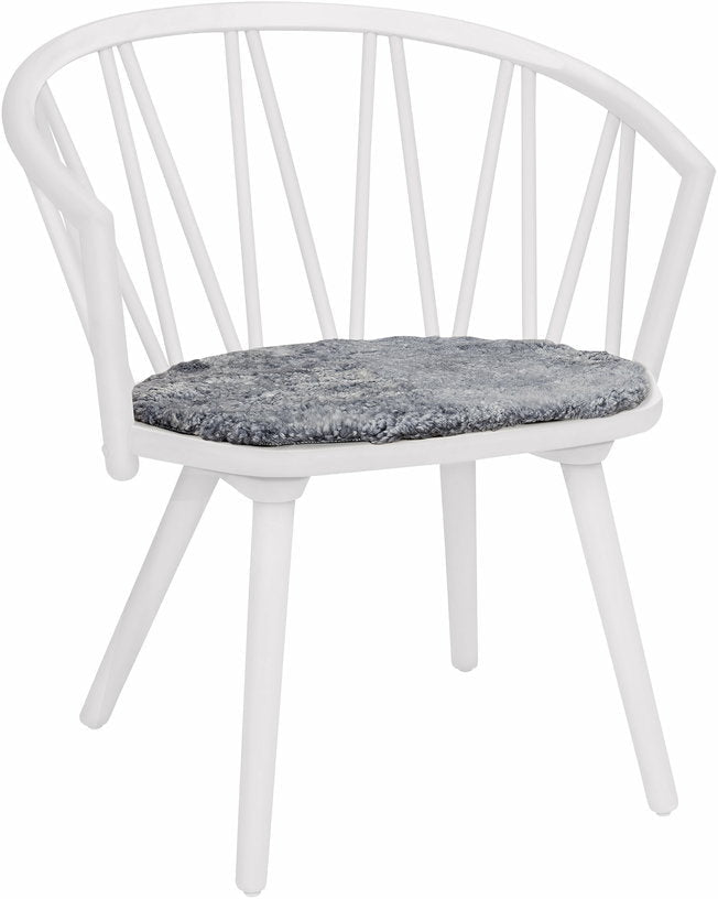 Coussin d'assise pour fauteuil lounge en peau de mouton graphite ZigZag - Hans K - The Cool Republic