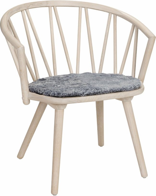 Coussin d'assise pour fauteuil lounge en peau de mouton graphite ZigZag - Hans K - The Cool Republic