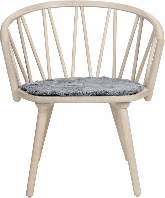 Coussin d'assise pour fauteuil lounge en peau de mouton graphite ZigZag - Hans K - The Cool Republic