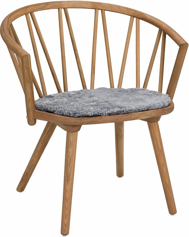 Coussin d'assise pour fauteuil lounge en peau de mouton graphite ZigZag - Hans K - The Cool Republic