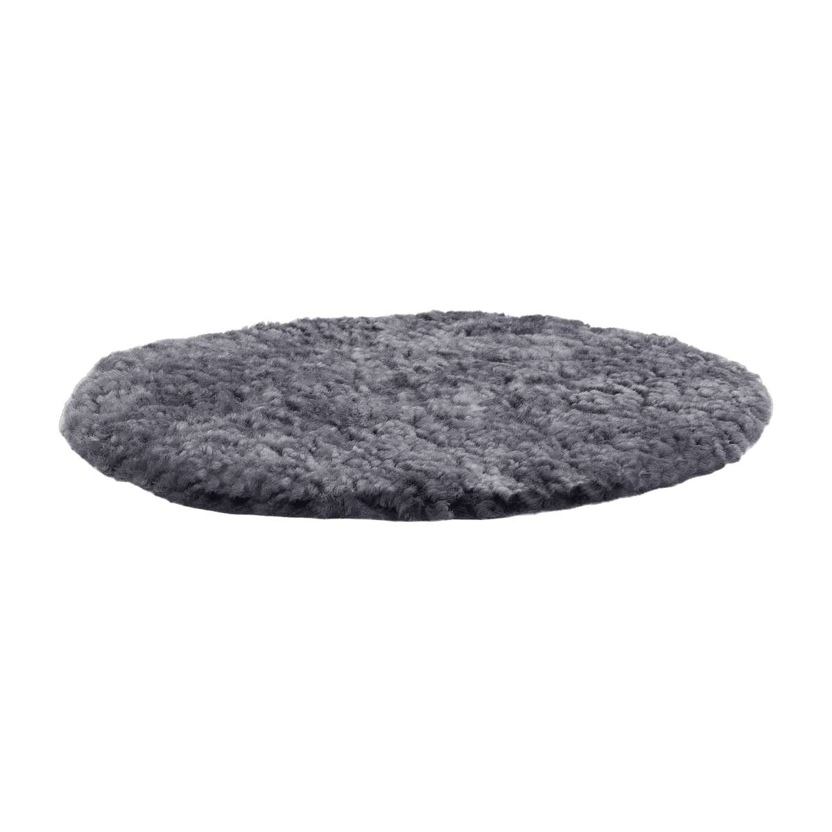 Coussin d'assise rond pour chaise enfant en peau de mouton graphite ZigZag - Hans K - The Cool Republic