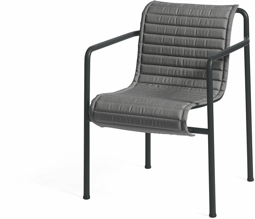 Coussin de fauteuil matelassé anthracite Palissade - HAY - The Cool Republic