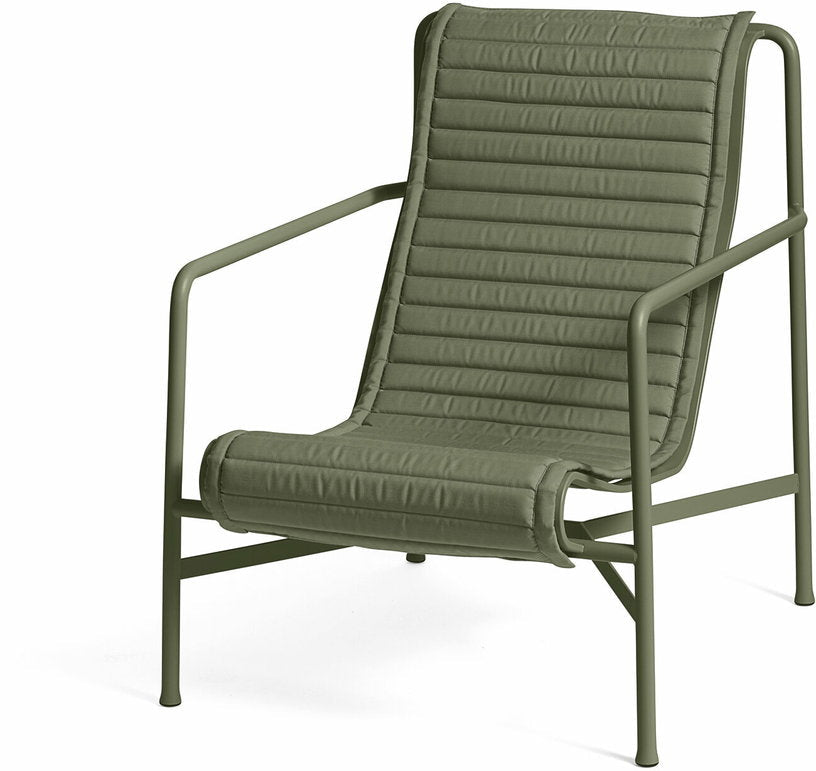 Coussin de lounge chair high matelassé olive Palissade - HAY - The Cool Republic