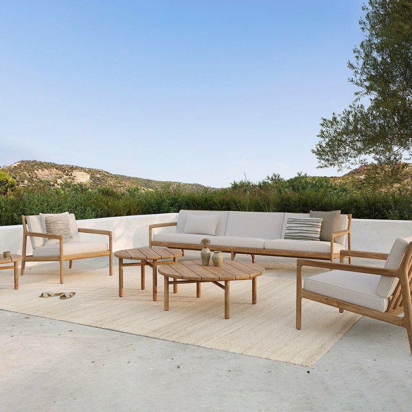 Coussin d'extérieur taupe Oat Boucle - Ethnicraft Accessories - The Cool Republic