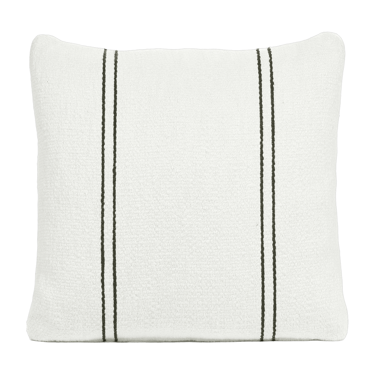 Coussin d'intérieur blanc à bandes noires en coton 45 x 45 cm Rudolph - Serax - The Cool Republic