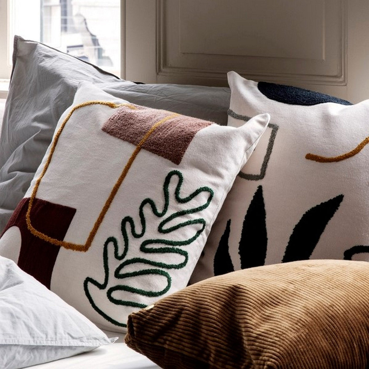Coussin en coton blanc Mirage - Ferm Living - The Cool Republic
