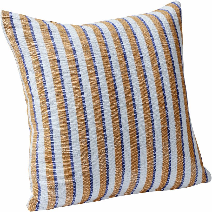 Coussin en coton bleu 50x50cm Pavillon - Hübsch - The Cool Republic