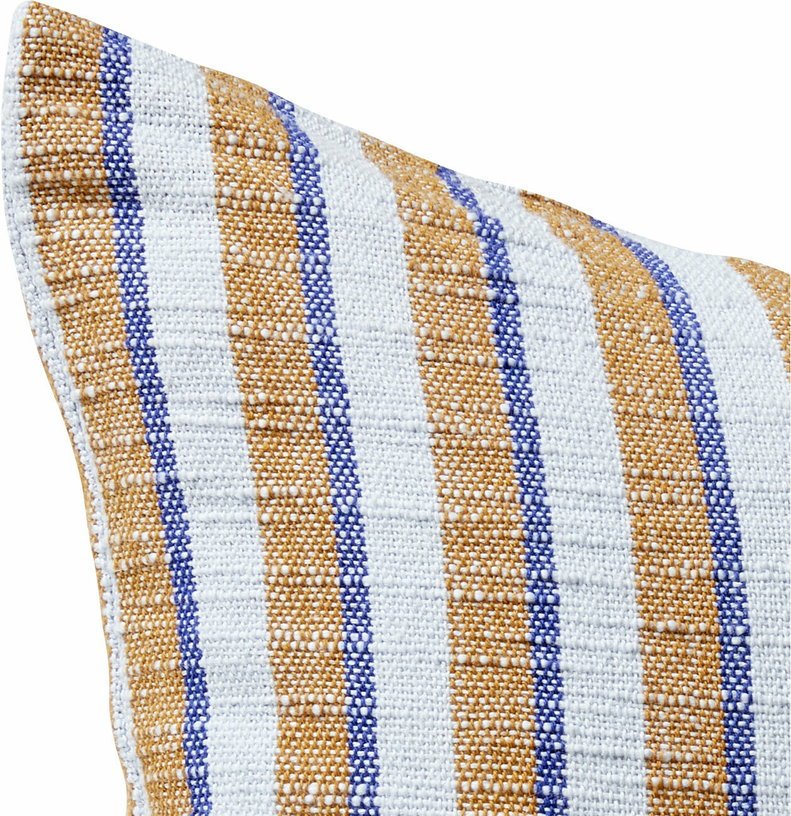 Coussin en coton bleu 50x50cm Pavillon - Hübsch - The Cool Republic