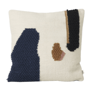 Coussin en laine beige et bleu Loop - Ferm Living - The Cool Republic
