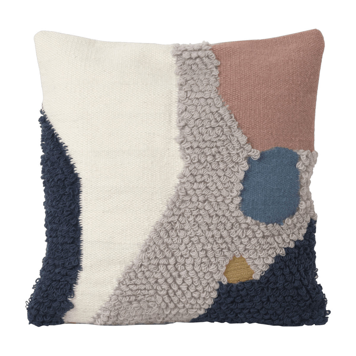 Coussin en laine beige et gris Loop - Ferm Living - The Cool Republic