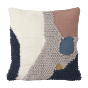 Coussin en laine beige et gris Loop - Ferm Living - The Cool Republic