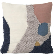 Coussin en laine beige et gris Loop - Ferm Living - The Cool Republic